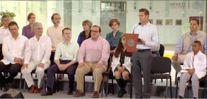 El presidente Enrique Peña Nieto en la inauguración de BioMimic.