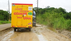 Así están los caminos.
