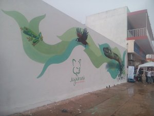 El mural se encuentra en plena zona centro de Coatzacoalcos, Puede usted ir a tomarse la foto.