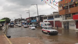 Encharcamientos en Minatitlán, otra vez.
