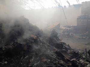 Quedaron calcinados los productos de CORONA.