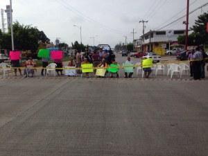 Bloqueo de la avenida Tecnológicos.