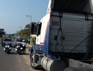 Habían sido robados en la autopista.