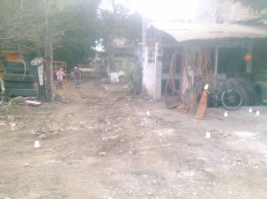 Donde dejaron abandonada la camioneta.