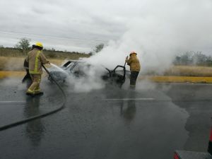 Emergencia en carretera; pero no hubo heridos.