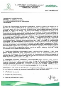 Coatzacoalcos tendrá que solventar uso de los recursos federales ante la Auditoría Superior de la Federación.
