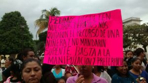 Protestan por toda la ciudad de San Andrés Tuxtla.