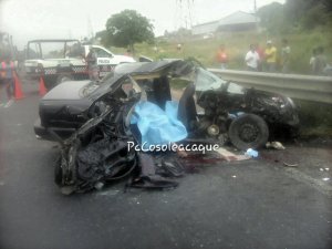 Accidente en carretera del sur de Veracruz.