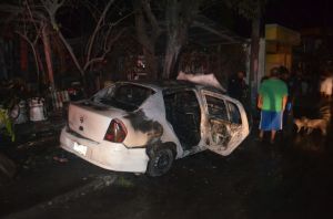 Así quedó el vehículo.