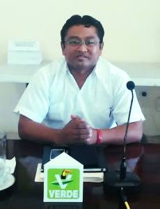 Julio Ramos, presidente del Comité Directivo Municipal del PVEM en Coatzacoalcos.