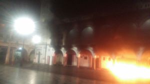 Se incendió el palacio municipal de Veracruz.