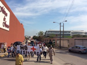 La marcha partió desde las instalaciones del edificio inteligente de PEMEX.