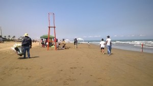 Hay puntos de socorristas y de Protección Civil.