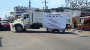 Bloquearon calles en Minatitlán.