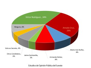 Los sondeos de opinión otorgan ventaja a Víctor Rodríguez.