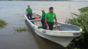 El equipo acuático de la Secretaría de Seguridad Pública los resctó.