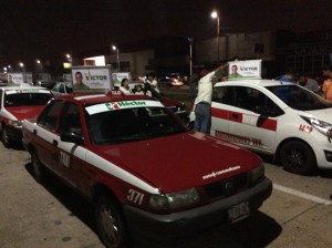 Todos los taxistas de Coatzacoalcos, en apoyo de Víctor Rodríguez.