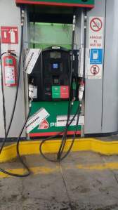 Gasolinera irregular.