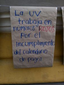 Pancarta en Orizaba.