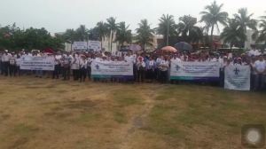 Manifestación en el Puerto de Veracruz.