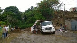 Deslave de un cerro en la colonia 20 de Noviembre.