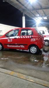 Otro de los taxis robados en dicha colonia.