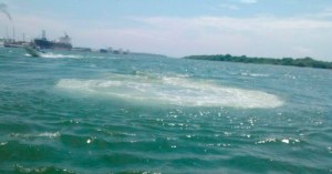 Un remolino en el río Pánuco.