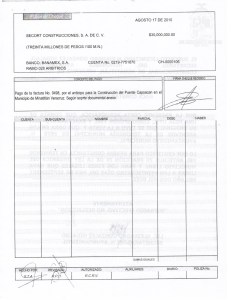 Una de las facturas que cobró Marcos Theurel.