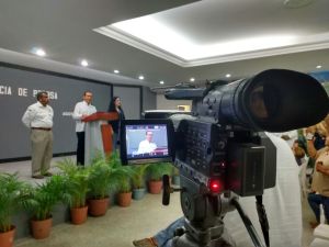 La FGE en rueda de prensa.