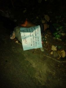 Aparece cuerpo de ejecutado, con narcomensaje.