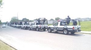 Policía Estatal en Las Choapas.
