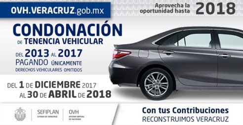 Vence el 30 de abril el subsidio a la Tenencia Vehicular